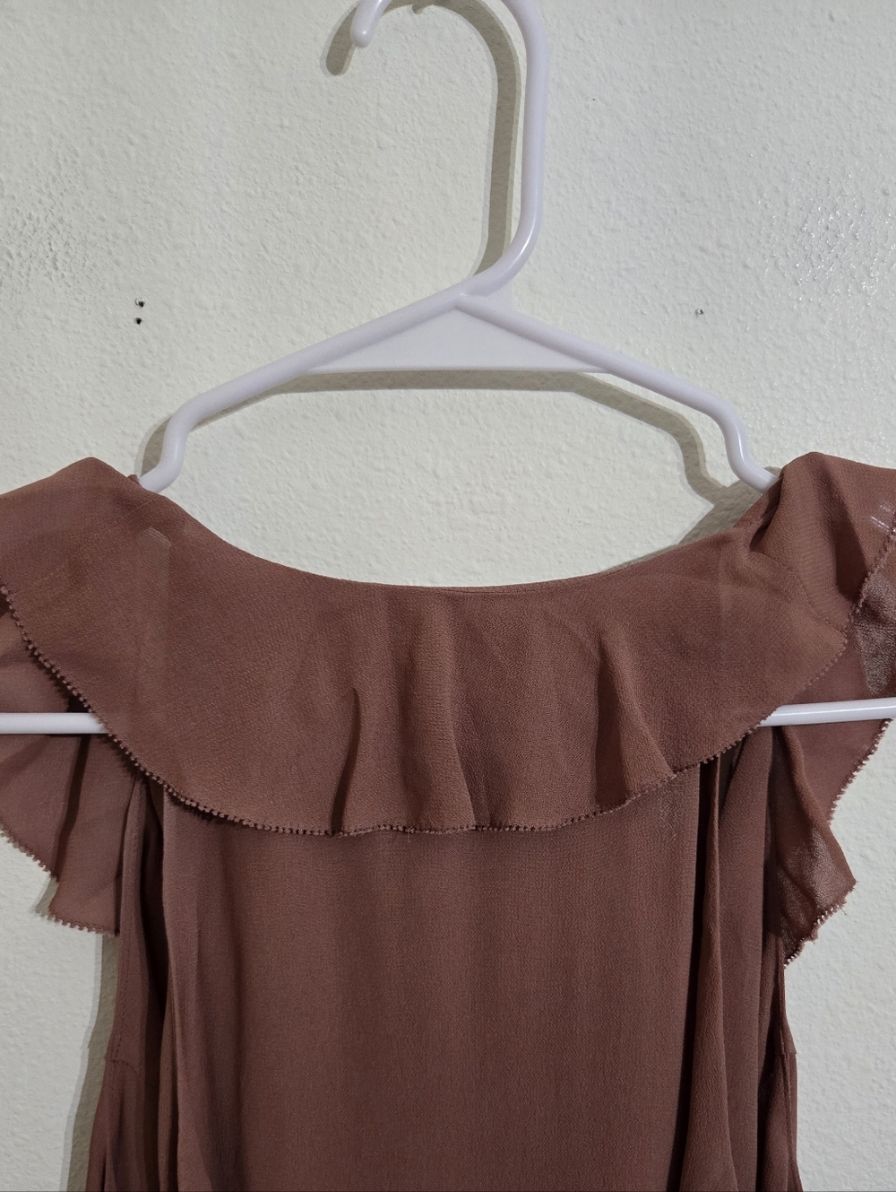 Reformation Brown Ruffle Tie-Front Camisole - Picture 5 of 7